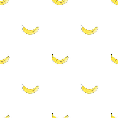 无缝图案的手绘水彩黄香蕉