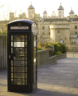 伦敦塔的电话亭