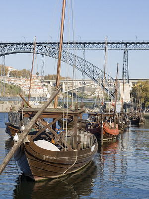 传统的rebelo船-波尔图，葡萄牙