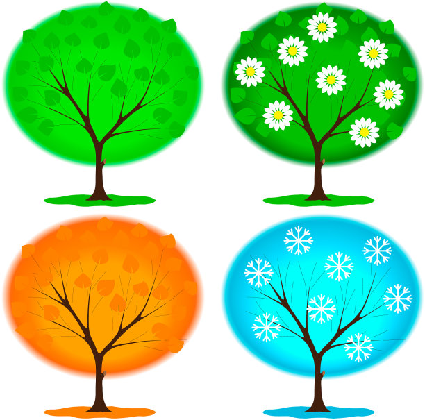 四季,季节,叶子