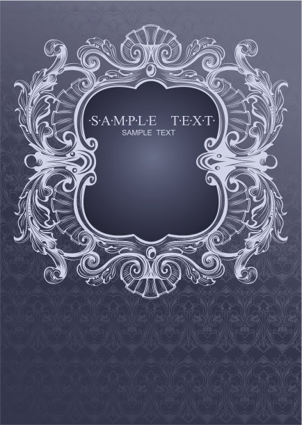 灰色边框图案装饰封面