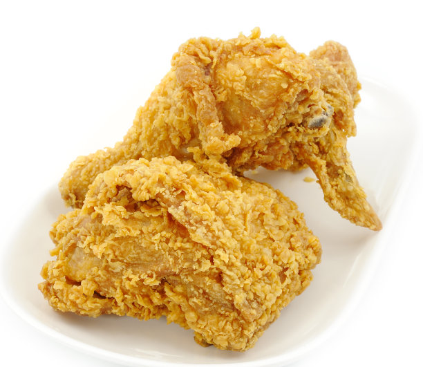 炸鸡,煮熟,饮食