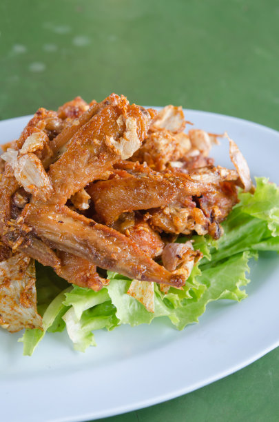 煮熟,炸鸡,不健康食物