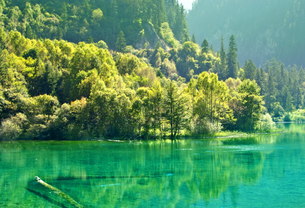 四川九寨沟秋冬景色