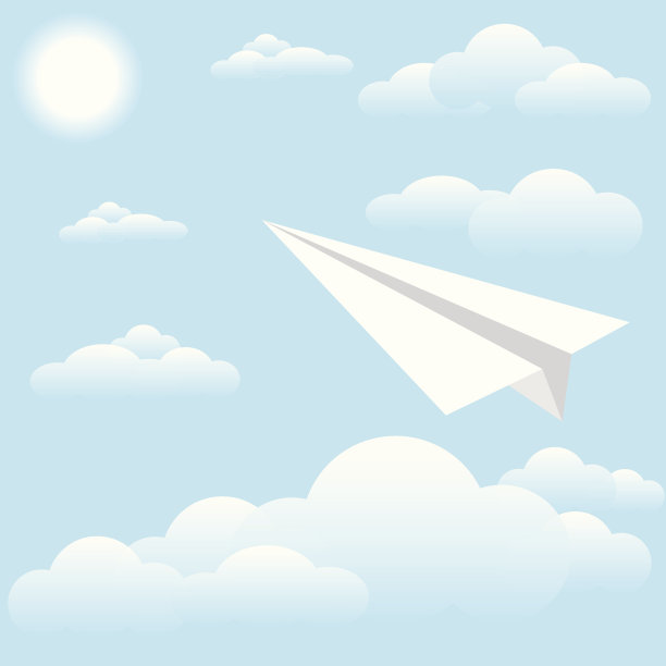 天空,绘画插图,夏天