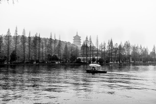 杭州黑白照片