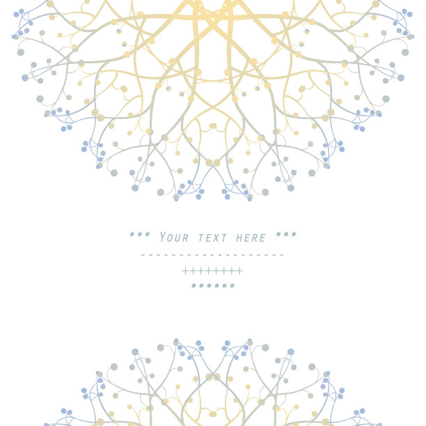 精美复古风圆形几何花纹