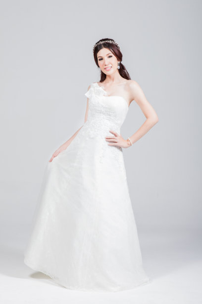 婚纱,魅力,新娘