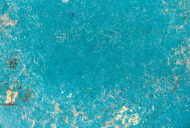 蓝色海洋沙滩抽象油画