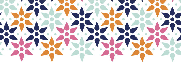 粉色星星圆形矢量图案