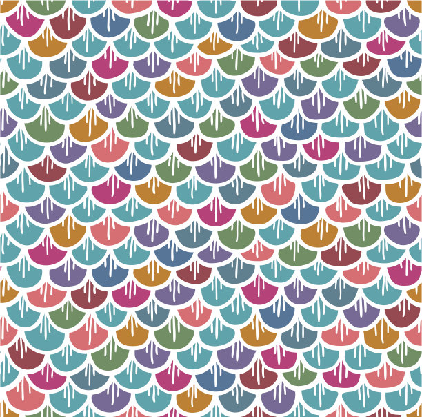 鳞纹矢量插画