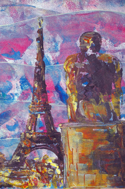 巴黎铁塔油画