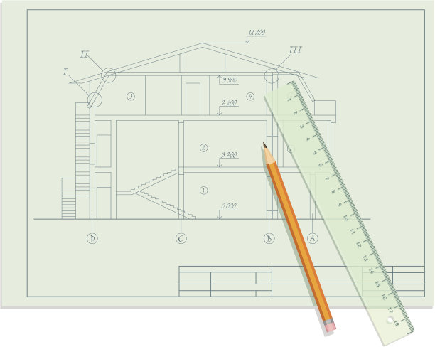 户型图彩图线条