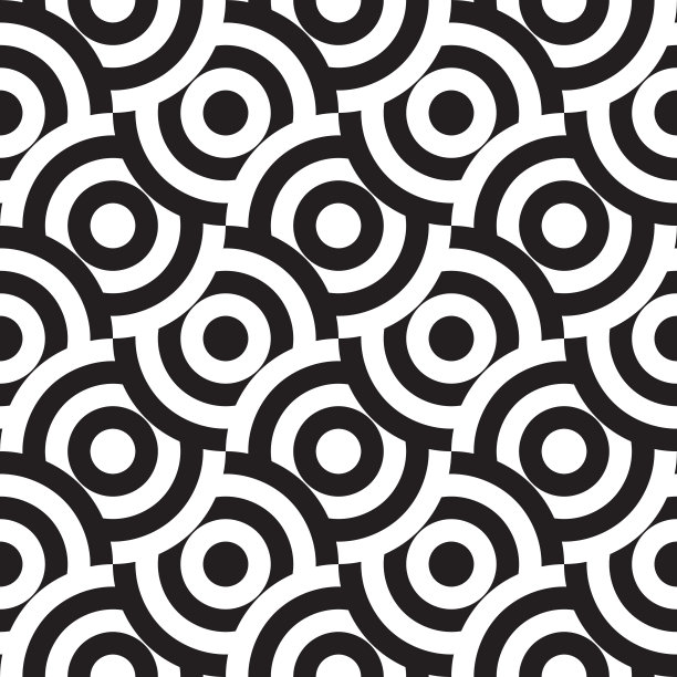 几何图案黑白无缝纹理