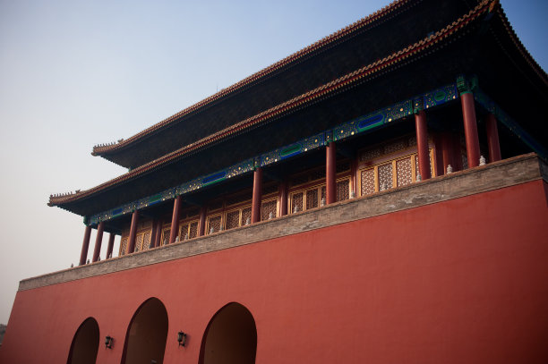 日出时分的北京故宫