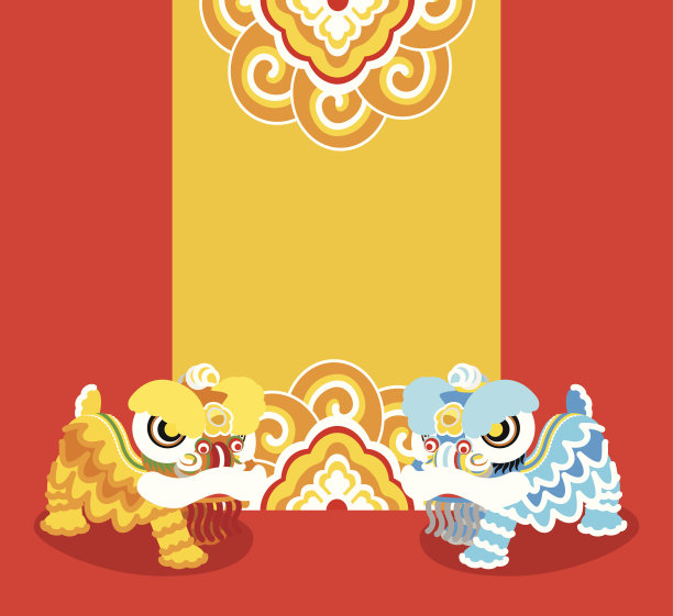 舞狮插画