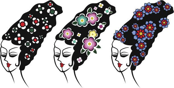 清明古风女子插画