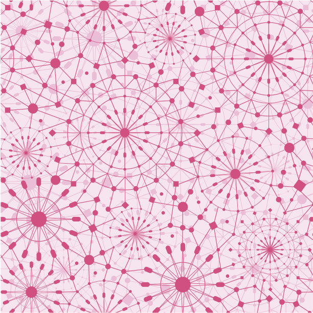 粉色星星圆形矢量图案