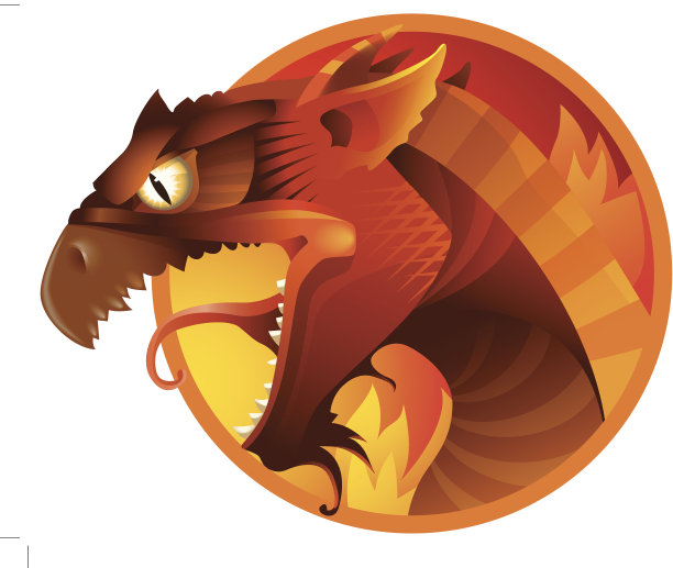 威胁,徽章,绘画插图