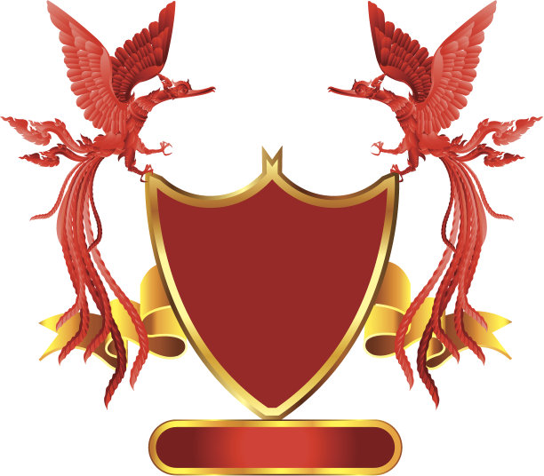 金红色凤凰插画