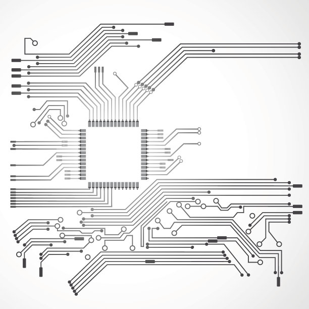 矢量科技电路板科技线条背景