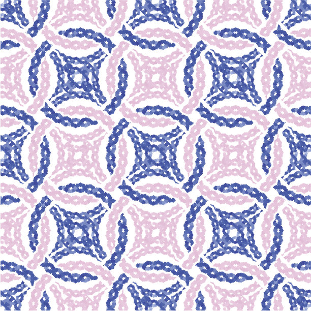 粉色星星圆形矢量图案