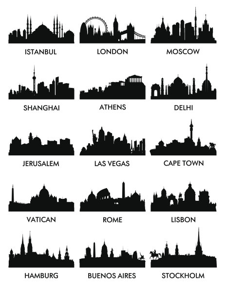 欧洲城市剪影