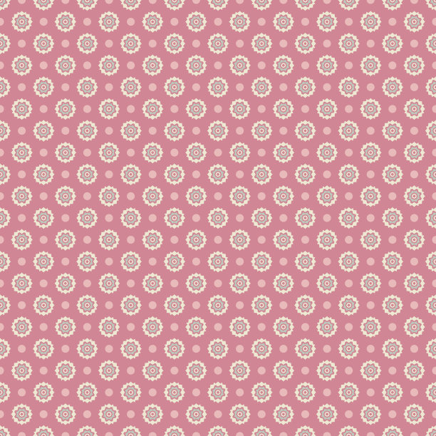 粉色星星圆形矢量图案