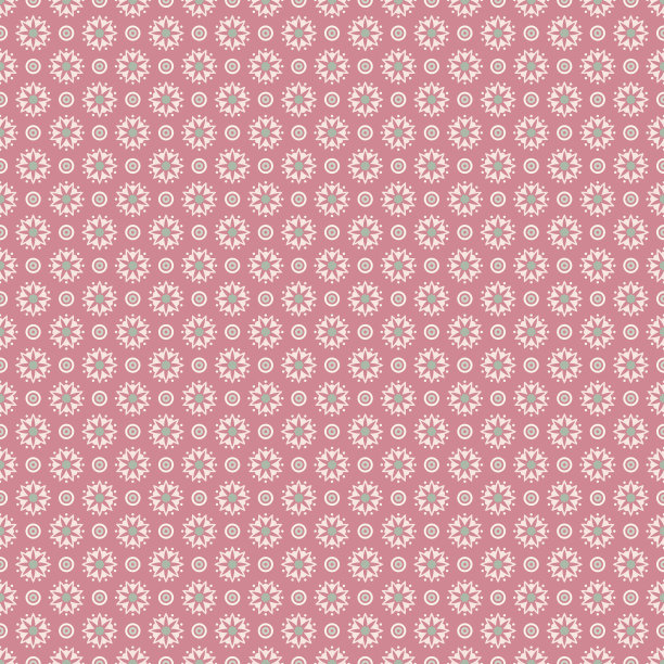 粉色星星圆形矢量图案