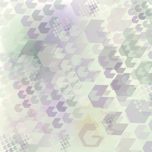 蓝绿几何六边形无缝图案