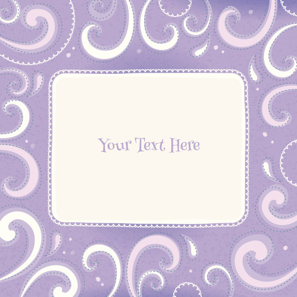 精美紫色绿色圆形花纹图案