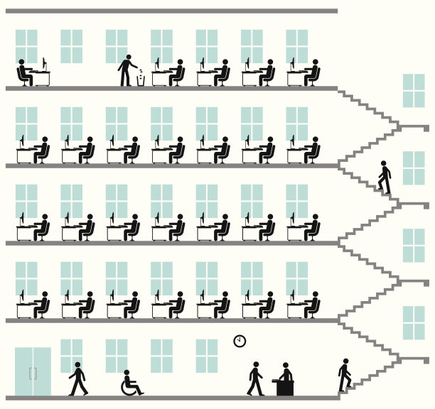 公司楼梯文化墙