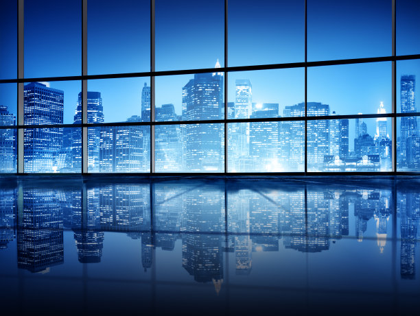 高端商业城市背景板