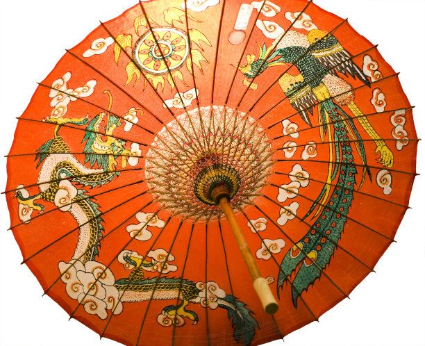 中国风 线条 伞