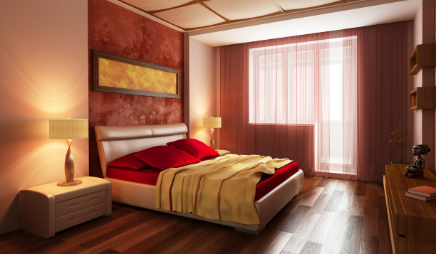 新中式 卧室 3d模型 新中式