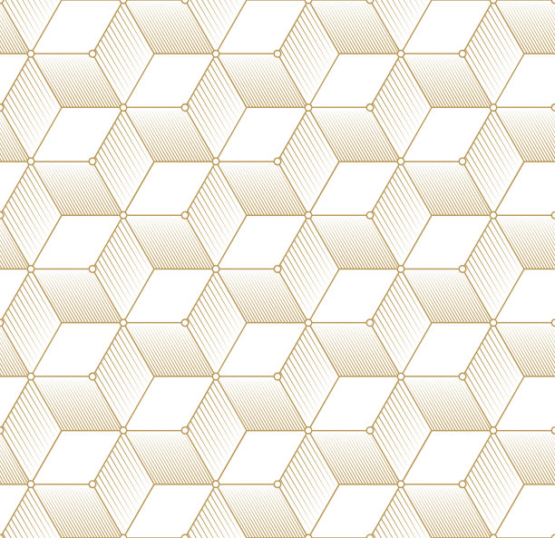 金色几何线条无缝图案