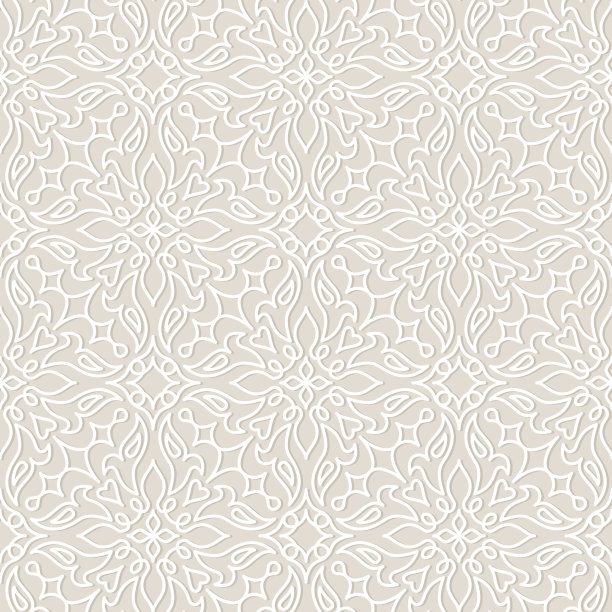 几何拼接复古风花纹图案