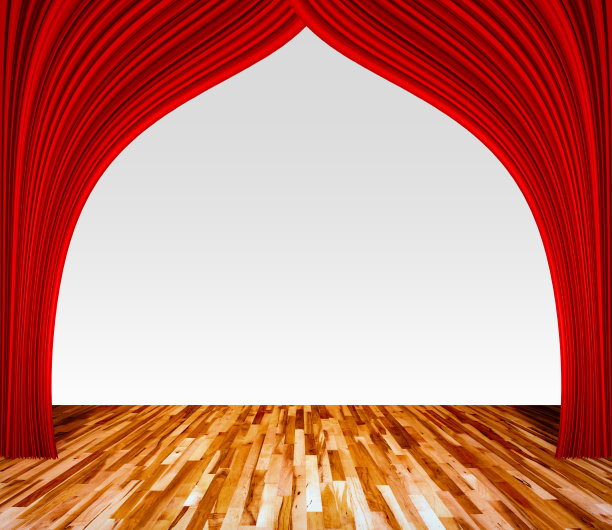 红色舞台活动背景