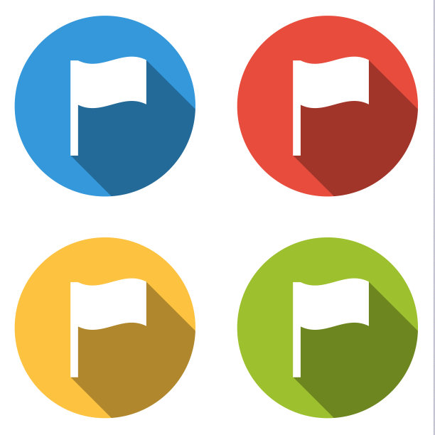 圆形徽章现代扁平风格图