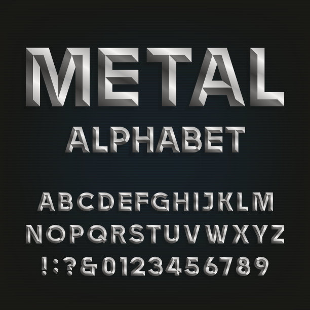 金属质感字体