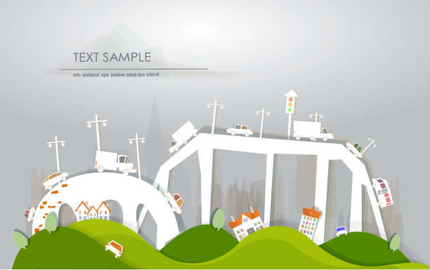 面包车文字背景素材