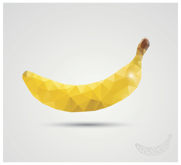 香蕉多边形图案