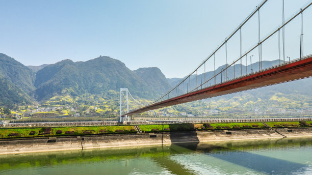 三峡大坝地貌全景图