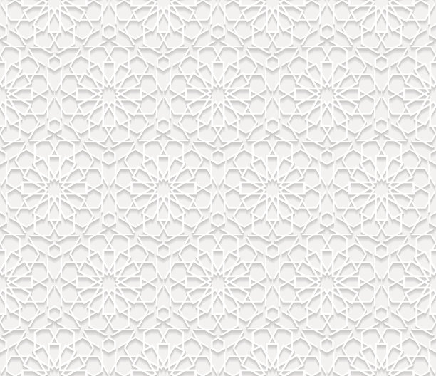 几何拼接复古风花纹图案