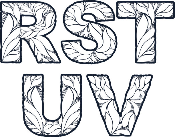 华丽的,背景分离,字母