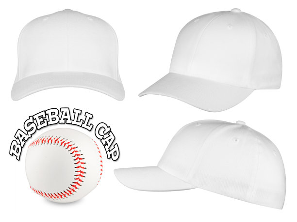 棒球帽白底