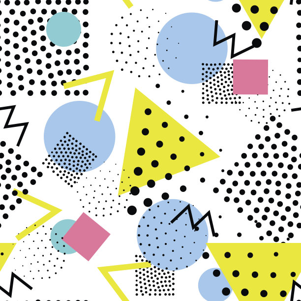 多彩环形几何抽象图案