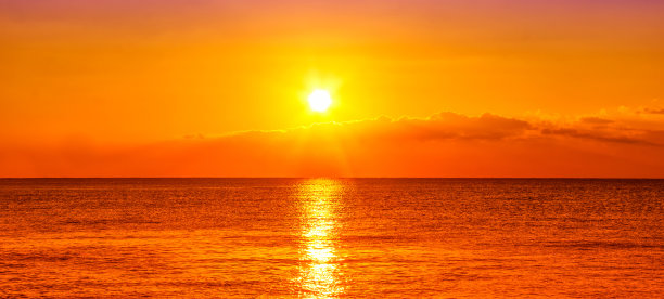 海边黄昏夕阳