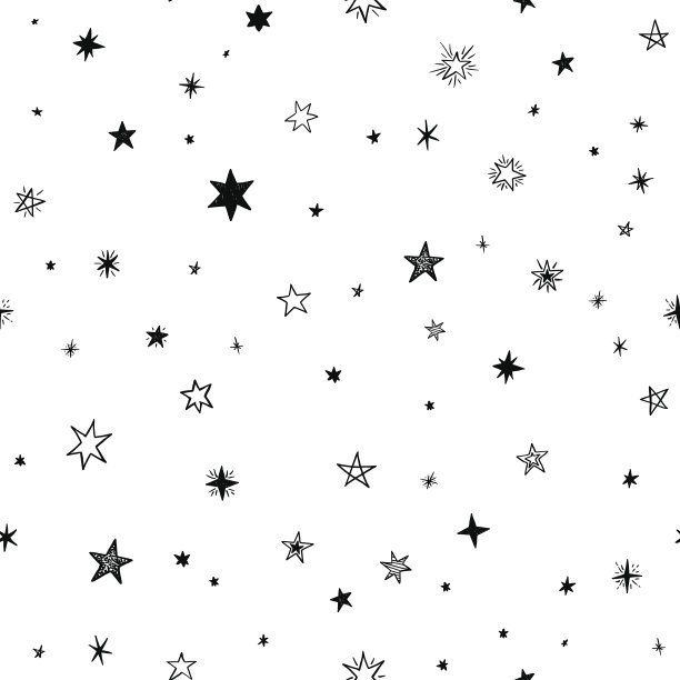 圣诞节元素星星四方连续