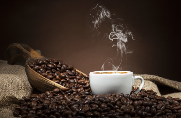 咖啡豆背景图案
